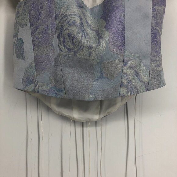 SOS Seamstress corset style off-the-shoulder crop top with lace-up detail size M - Picture 8 of 15